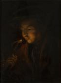 SHIRLEY WILLIAM Young Man Blowing On A Fire Stick SHIRLEY WILLIAM Young Man Blowing On A Fire Stick