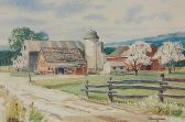 SHOGREN Kinley T. Farm Scene SHOGREN Kinley T. Farm Scene