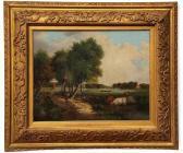 SHORT Obadiah Extensive Landscape With Figure And Cattle SHORT Obadiah Extensive Landscape With Figure And Cattle
