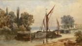 SHORT Obadiah River Scene With Barges SHORT Obadiah River Scene With Barges