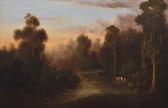 SHORT William Wackenbath River Scene With Cattle SHORT William Wackenbath River Scene With Cattle