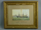 SIEMS P.H. Ms Boadicea, Sixteen Guns, Flagship Of Rear Admiral Howell Salmon, Cbvc, Entering Table Bay SIEMS P.H. Ms Boadicea, Sixteen Guns, Flagship Of Rear Admiral Howell Salmon, Cbvc, Entering Table Bay
