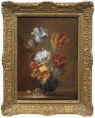 SIEVERT August Wilhelm Blumenstillleben Mit Papageientulpen In Einer Vase Mit Chinadekor SIEVERT August Wilhelm Blumenstillleben Mit Papageientulpen In Einer Vase Mit Chinadekor