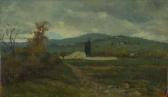 SIGNORINI Telemaco Landschaft In Der Abenddämmerung. SIGNORINI Telemaco Landschaft In Der Abenddämmerung.