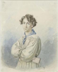 Józef Simmler - Portrait Of A Youngman