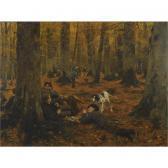 SIMMLER Wilhelm Rast Auf Der Jagd (hunters At Rest) SIMMLER Wilhelm Rast Auf Der Jagd (hunters At Rest)