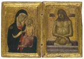 SIMONE MARTINI A Diptych: Left Wing: The Madonna And Child; And Right Wing: Christ As The Man Of Sorrows SIMONE MARTINI A Diptych: Left Wing: The Madonna And Child; And Right Wing: Christ As The Man Of Sorrows