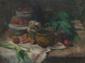 SIMONIN Victor Stilleven Met Groenten En Fruitschaal SIMONIN Victor Stilleven Met Groenten En Fruitschaal