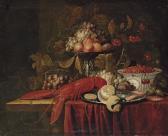 SIMONS PSEUDO A Lobster, Grapes, Hazelnuts, A Cut Lemon And Shrimp On A Silver Plate, Grapes, Peaches, Plums, And Cherries On A 'tazza' And Strawberries In A Porcelain Bowl, On A Partially Draped Table SIMONS PSEUDO A Lobster, Grapes, Hazelnuts, A Cut Lemon And Shrimp On A Silver Plate, Grapes, Peaches, Plums, And Cherries On A 'tazza' And Strawberries In A Porcelain Bowl, On A Partially Draped Table