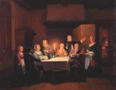 SJAMAAR Pieter Gerardus Gezelschap Aan Een Diner Bij Kaarslicht SJAMAAR Pieter Gerardus Gezelschap Aan Een Diner Bij Kaarslicht