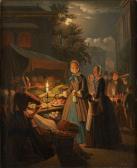 SJAMAAR Pieter Gerardus Marché Aux Légumes Au Clair De Lune SJAMAAR Pieter Gerardus Marché Aux Légumes Au Clair De Lune