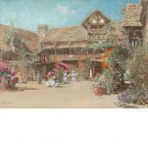SMITH Francis Hopkinson The Garden Courtyard At The Inn Of William The Conqueror SMITH Francis Hopkinson The Garden Courtyard At The Inn Of William The Conqueror