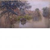 SMITH Francis Hopkinson Town River Scene SMITH Francis Hopkinson Town River Scene