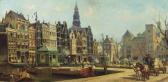 SMITS Johan Gerard A View On The Damrak And The Beurs Van Berlage, Amsterdam SMITS Johan Gerard A View On The Damrak And The Beurs Van Berlage, Amsterdam