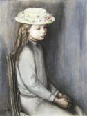 SMOLDERS Paul Fillete Assise Au Chapeau Fleurie SMOLDERS Paul Fillete Assise Au Chapeau Fleurie