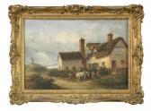 SMYTHE Thomas Coastal Scene With Travellers By A Farmstead SMYTHE Thomas Coastal Scene With Travellers By A Farmstead