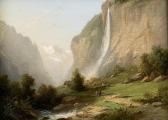 SOMMER Ferdinand Die Staubbachfälle Im Lauterbrunnental. SOMMER Ferdinand Die Staubbachfälle Im Lauterbrunnental.