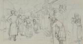 SOMOV Constantin Andrevich Les Chanteurs Des Rues (etude Pour Une Carte De Noël) SOMOV Constantin Andrevich Les Chanteurs Des Rues (etude Pour Une Carte De Noël)