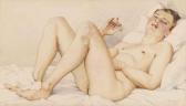 SOMOV Constantin Andrevich Male Nude With Cigarette SOMOV Constantin Andrevich Male Nude With Cigarette