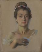 SOMOV Constantin Andrevich Portrait Of Alexandra Levchenko SOMOV Constantin Andrevich Portrait Of Alexandra Levchenko