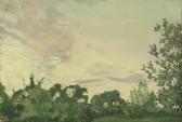 SOMOV Constantin Andrevich Twilight. Evening Landscape With A Lilac Bush On The Right SOMOV Constantin Andrevich Twilight. Evening Landscape With A Lilac Bush On The Right