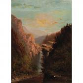 SONNTAG William Louis I Falls In A Ravine At Sunset SONNTAG William Louis I Falls In A Ravine At Sunset
