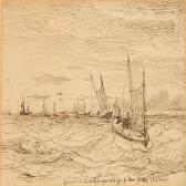 SORENSEN Carl Frederick Hjemvendende Svenske Fiskere Som Vende Igien F�r Storm SORENSEN Carl Frederick Hjemvendende Svenske Fiskere Som Vende Igien F�r Storm