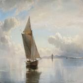 SORENSEN Carl Frederick Stille Formiddag I Sundet Ud For Gilleleje. Kullen I Baggrunden. SORENSEN Carl Frederick Stille Formiddag I Sundet Ud For Gilleleje. Kullen I Baggrunden.