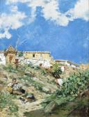 SOROLLA Y BASTIDA Joaquín A Landscape With Figure In Sagunto, Valencia SOROLLA Y BASTIDA Joaquín A Landscape With Figure In Sagunto, Valencia
