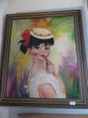 SOULET Francoise The Girl', Study Of A Young Girl, Head And Shoulders And A Companion Study Of A Young Boy Wearing A Cap. SOULET Francoise The Girl', Study Of A Young Girl, Head And Shoulders And A Companion Study Of A Young Boy Wearing A Cap.