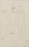 SOUZA Francis Newton Drawing For Sitting Nude SOUZA Francis Newton Drawing For Sitting Nude