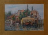 SPAULDING Henry Plympton Dock Scene SPAULDING Henry Plympton Dock Scene
