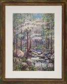 SPIERS Harry Forest Landscape In Purples And Greens SPIERS Harry Forest Landscape In Purples And Greens