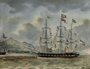 Jacob Spin - Captain J. Lourens' Merchant Ship 'amboina' Entering The Port Ofnagasaki