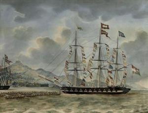 Jacob Spin - Captain J. Lourens' Merchant Ship 'amboina' Entering The Port Ofnagasaki