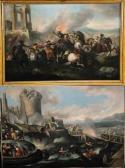 SPOLVERINI Ilario Mercanti Escarmouche De Cavaliers Et L'attaque De La Forteresse Par Lesturcs SPOLVERINI Ilario Mercanti Escarmouche De Cavaliers Et L'attaque De La Forteresse Par Lesturcs