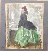 SPURRIER Steven Girl In A Green Dress And Black Coat SPURRIER Steven Girl In A Green Dress And Black Coat