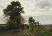 STÄBLI Adolf Landscape With A Coach And Figures STÄBLI Adolf Landscape With A Coach And Figures