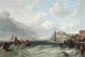 STANFIELD William Clarkson A Merchantman And A Dutch Fishing Barge Off The North East Coast In A Freshening Breeze STANFIELD William Clarkson A Merchantman And A Dutch Fishing Barge Off The North East Coast In A Freshening Breeze