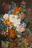 STANNARD Emily, née Coppin Still Life Of Insects And Flowers In A Terracotta Vase STANNARD Emily, née Coppin Still Life Of Insects And Flowers In A Terracotta Vase