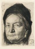STAUFFER-BERN Karl Portrait Of Luise Stauffer STAUFFER-BERN Karl Portrait Of Luise Stauffer