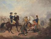 STEARNS Junius Brutus Washington And Lafayette At The Battle Of Brandywine STEARNS Junius Brutus Washington And Lafayette At The Battle Of Brandywine