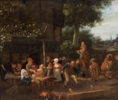 STEEN jan Feasting Peasants Outside A Tavern STEEN jan Feasting Peasants Outside A Tavern