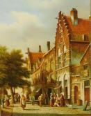 STEENHOWER Pieter Cornelis Continental Street Scene STEENHOWER Pieter Cornelis Continental Street Scene