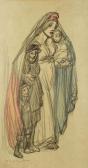 STEINLEN Theophile Alexandre La République Protégeant Les Orphelins STEINLEN Theophile Alexandre La République Protégeant Les Orphelins