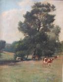 STEVENSON William Grant Wooded River Landscape With Cattle By A Stream STEVENSON William Grant Wooded River Landscape With Cattle By A Stream