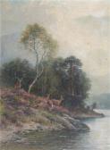 STEWART Charles C. Deer By A Loch STEWART Charles C. Deer By A Loch