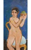 STEYN Stella Figure With A Basket Of Apples STEYN Stella Figure With A Basket Of Apples