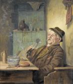 STIERHOF Ernst Stubeninterieur Mit Bauersmann Beim Malzbier STIERHOF Ernst Stubeninterieur Mit Bauersmann Beim Malzbier