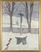 STILLEMANS Henri Victor Crucifix D'auderghem Sous La Neige STILLEMANS Henri Victor Crucifix D'auderghem Sous La Neige